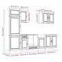 Mueble cocina Kalmar roble sonoma 7 pzas madera contrachapada de , Armarios de cocina - Ref: Foro24-3314784, Precio: 558,57 €...