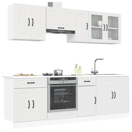 Mueble de cocina Kalmar blanco 8 piezas madera contrachapada de , Armarios de cocina - Ref: Foro24-3314821, Precio: 517,09 €,...