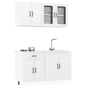 Mueble cocina Kalmar blanco de alto brillo 4 pzas de , Armarios de cocina - Ref: Foro24-3314863, Precio: 322,62 €, Descuento: %
