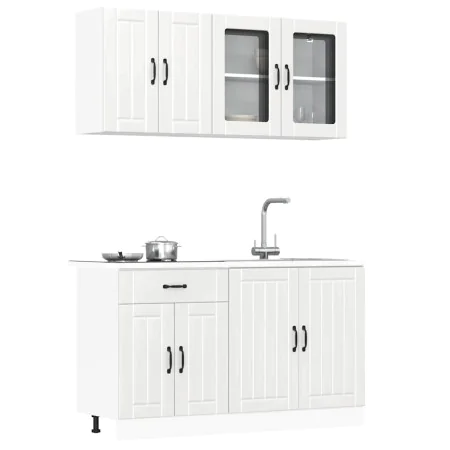 Mueble cocina Kalmar blanco de alto brillo 4 pzas de , Armarios de cocina - Ref: Foro24-3314863, Precio: 322,62 €, Descuento: %