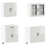 Mueble cocina Kalmar blanco de alto brillo 4 pzas de , Armarios de cocina - Ref: Foro24-3314863, Precio: 322,62 €, Descuento: %