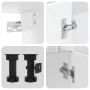 Mueble cocina Kalmar blanco de alto brillo 4 pzas de , Armarios de cocina - Ref: Foro24-3314863, Precio: 322,62 €, Descuento: %
