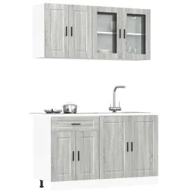 Mueble cocina Kalmar sonoma gris 4 pzas madera contrachapada de , Armarios de cocina - Ref: Foro24-3314877, Precio: 306,02 €,...