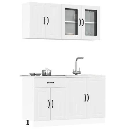 Mueble de cocina Kalmar blanco 4 piezas madera contrachapada de , Armarios de cocina - Ref: Foro24-3314861, Precio: 286,52 €,...