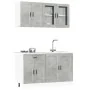 Mueble cocina Kalmar gris hormigón 4 pzas madera contrachapada de , Armarios de cocina - Ref: Foro24-3314875, Precio: 272,41 ...