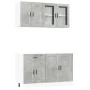 Mueble cocina Kalmar gris hormigón 4 pzas madera contrachapada de , Armarios de cocina - Ref: Foro24-3314875, Precio: 272,41 ...