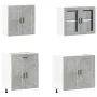 Mueble cocina Kalmar gris hormigón 4 pzas madera contrachapada de , Armarios de cocina - Ref: Foro24-3314875, Precio: 272,41 ...