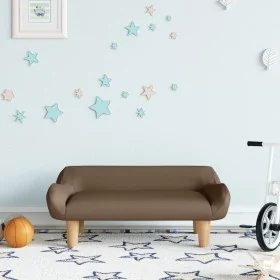 Sofá para niños de tela marrón 70x40x24 cm de , Mobiliario para bebés y niños pequeños - Ref: Foro24-3196346, Precio: 61,11 €...