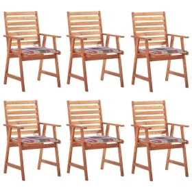 Sillas comedor de jardín y cojines 6 uds madera maciza acacia de , Sillas de jardín - Ref: Foro24-3078360, Precio: 397,96 €, ...