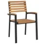 Juego de comedor de jardín 9 pzas madera maciza acacia y metal de , Conjuntos de jardín - Ref: Foro24-3155413, Precio: 890,72...