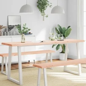 Tablero de mesa madera maciza borde natural 180x50x(2-4) cm de , Tableros para mesas - Ref: Foro24-363910, Precio: 75,19 €, D...