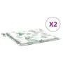 Cojines de silla 2 uds tela estampado de hojas 50x50x3 cm de , Cojines para sillas y sofás - Ref: Foro24-361086, Precio: 19,8...