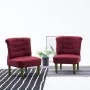 Sillones de estilo francés 2 unidades de tela color vino tinto de , Sillones - Ref: Foro24-282137, Precio: 229,11 €, Descuent...
