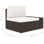 Sofá seccional esquina reposabrazos izq. ratán sintético marrón de , Sofás modulares de exterior - Ref: Foro24-49509, Precio:...