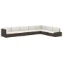 Sofá seccional esquina reposabrazos izq. ratán sintético marrón de , Sofás modulares de exterior - Ref: Foro24-49509, Precio:...