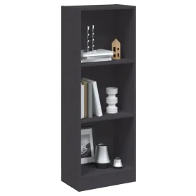 Estantería de 3 niveles madera ingeniería gris 40x24x109 cm de , Librerías y estanterías - Ref: Foro24-800830, Precio: 69,42 ...
