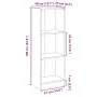 Estantería de 3 niveles madera ingeniería gris 40x24x109 cm de , Librerías y estanterías - Ref: Foro24-800830, Precio: 69,42 ...