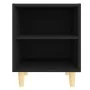 Mesitas de noche 2 uds patas madera maciza negras 40x30x50 cm de , Mesitas de noche - Ref: Foro24-805782, Precio: 54,14 €, De...