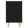 Mesitas de noche 2 uds patas madera maciza negras 40x30x50 cm de , Mesitas de noche - Ref: Foro24-805782, Precio: 54,14 €, De...