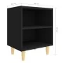 Mesitas de noche 2 uds patas madera maciza negras 40x30x50 cm de , Mesitas de noche - Ref: Foro24-805782, Precio: 54,14 €, De...