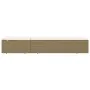 Tumbona de ratán sintético marrón y blanco crema de , Tumbonas - Ref: Foro24-310147, Precio: 258,09 €, Descuento: %