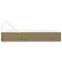 Tumbona de ratán sintético marrón y blanco crema de , Tumbonas - Ref: Foro24-310147, Precio: 258,09 €, Descuento: %
