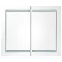 Armario de baño con espejo y LED gris 80x12x68 cm de , Tocadores de baño - Ref: Foro24-326513, Precio: 186,88 €, Descuento: %