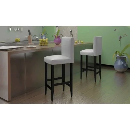 Taburetes de cocina 6 unidades cuero artificial blanco de , Taburetes de cocina - Ref: Foro24-160720, Precio: 563,65 €, Descu...