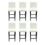 Taburetes de cocina 6 unidades cuero artificial blanco de , Taburetes de cocina - Ref: Foro24-160720, Precio: 563,65 €, Descu...
