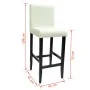 Taburetes de cocina 6 unidades cuero artificial blanco de , Taburetes de cocina - Ref: Foro24-160720, Precio: 563,65 €, Descu...