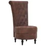 Silla de respaldo alto de cuero sintético de ante marrón de , Sillones - Ref: Foro24-281380, Precio: 295,98 €, Descuento: %