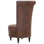 Silla de respaldo alto de cuero sintético de ante marrón de , Sillones - Ref: Foro24-281380, Precio: 295,98 €, Descuento: %
