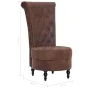 Silla de respaldo alto de cuero sintético de ante marrón de , Sillones - Ref: Foro24-281380, Precio: 295,98 €, Descuento: %