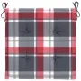 Cojines de silla de jardín 6 uds tela a cuadros rojo 50x50x3 cm de , Cojines para sillas y sofás - Ref: Foro24-314070, Precio...