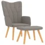 Sillón de relax con reposapiés de tela gris taupé de , Sillones - Ref: Foro24-327543, Precio: 105,62 €, Descuento: %