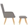 Sillón de relax con reposapiés de tela gris taupé de , Sillones - Ref: Foro24-327543, Precio: 105,62 €, Descuento: %