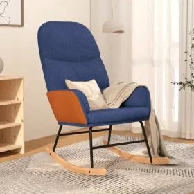 Silla mecedora de tela azul de , Mecedoras - Ref: Foro24-341046, Precio: 116,23 €, Descuento: %