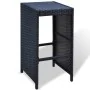 Mesa y sillas bar de jardín 7 pzas y cojines poli ratán negro de , Conjuntos de jardín - Ref: Foro24-41837, Precio: 573,99 €,...