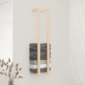 Toallero de madera maciza de pino 23x18x110 cm de , Toalleros - Ref: Foro24-822402, Precio: 31,15 €, Descuento: %