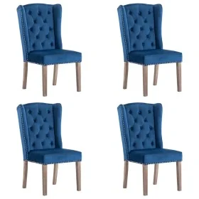 Sillas de comedor 4 unidades terciopelo azul de , Sillas de comedor - Ref: Foro24-3055848, Precio: 792,44 €, Descuento: %