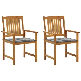 Sillas de jardín con cojines 2 unidades madera maciza de acacia de , Sillas de jardín - Ref: Foro24-3061195, Precio: 147,50 €...