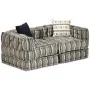 Puf modular de 2 plazas de tela de rayas grises de , Cojines para sillas y sofás - Ref: Foro24-244978, Precio: 495,20 €, Desc...