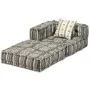 Puf modular de 2 plazas de tela de rayas grises de , Cojines para sillas y sofás - Ref: Foro24-244978, Precio: 495,20 €, Desc...