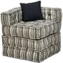 Puf modular de 2 plazas de tela de rayas grises de , Cojines para sillas y sofás - Ref: Foro24-244978, Precio: 495,20 €, Desc...