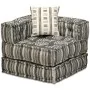 Puf modular de 2 plazas de tela de rayas grises de , Cojines para sillas y sofás - Ref: Foro24-244978, Precio: 495,20 €, Desc...