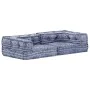 Puf modular de 2 plazas de tela índigo de , Cojines para sillas y sofás - Ref: Foro24-249413, Precio: 182,92 €, Descuento: %