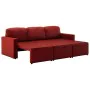 Sofá cama modular de 3 plazas cuero sintético color vino tinto by , Sofas - Ref: Foro24-288797, Price: 488,11 €, Discount: %
