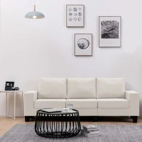 Sofá de 3 plazas de tela color crema de , Sofás - Ref: Foro24-287122, Precio: 399,18 €, Descuento: %