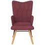 Silla mecedora con reposapiés tela rojo tinto de , Mecedoras - Ref: Foro24-327630, Precio: 131,74 €, Descuento: %