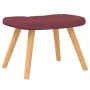Silla mecedora con reposapiés tela rojo tinto de , Mecedoras - Ref: Foro24-327630, Precio: 131,74 €, Descuento: %